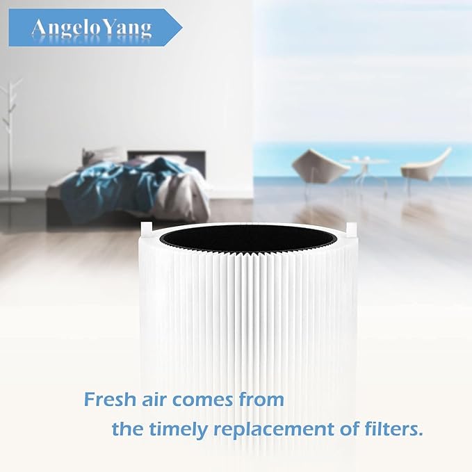 2 Pack Blue Pure 411 Filter Replacement Compatible with Blue Pure 411 Genuine, 411+, 411 Auto and MINI Air Purifiers, Package Include the 2 HEPA Filters and 2 Activated Carbon Filter