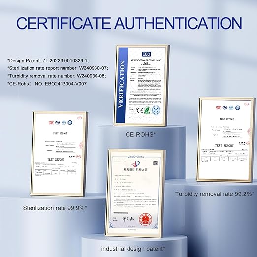 Under Sink Water Filter Reduces 99.99% of Contaminants Larger Than 0.01μm, 4.4GPM / 26,417 Gal, Reusable Ultra Filtration Membrane with 3-5 Year Lifespan for Well & City Water- UF2