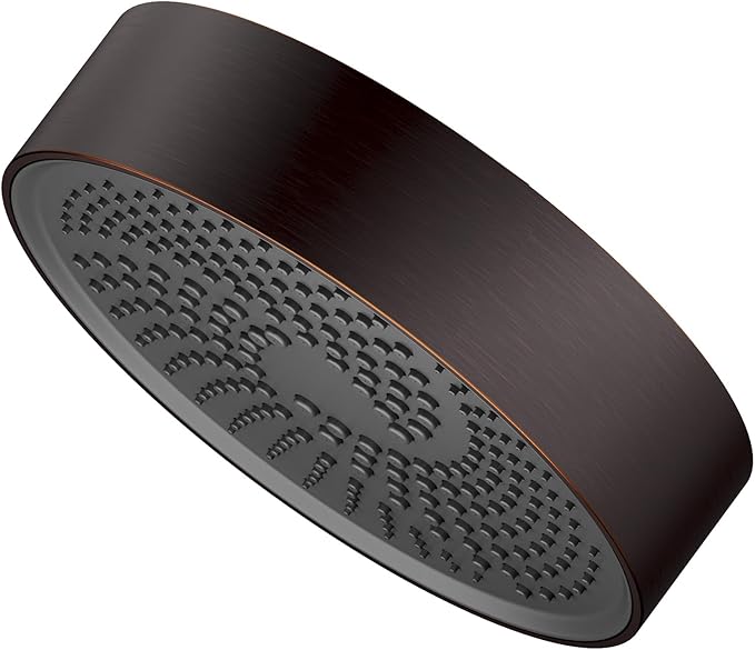 AULEEND，high pressure shower heads，with Anti-Clog Rubber Jets - 360° Rotation Adjustable Shower Head -7.87inches (ORB)