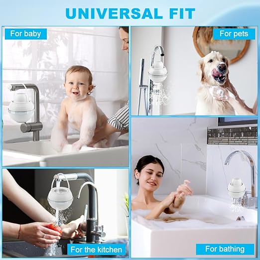 Bath Filter for Tub,Bath Water Filter for Tub Faucet with Overflow,WaterFilter Remove contaminants,Hard Water Softener,Enhances The Health of Skin, Hair, Nails(White)