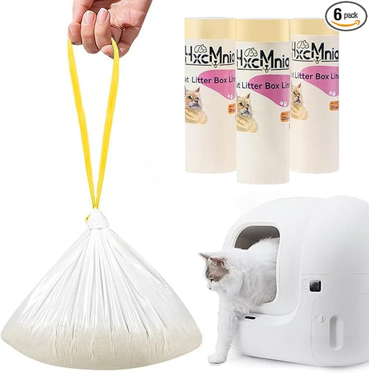 120 Count Self-Cleaning Litter Box Liners Compatible with PURA X/MAX - Leakproof & Odor-Control Design, 2x Thicker Material Than Standard Liners, Automatic Cat Litter Box Accessories