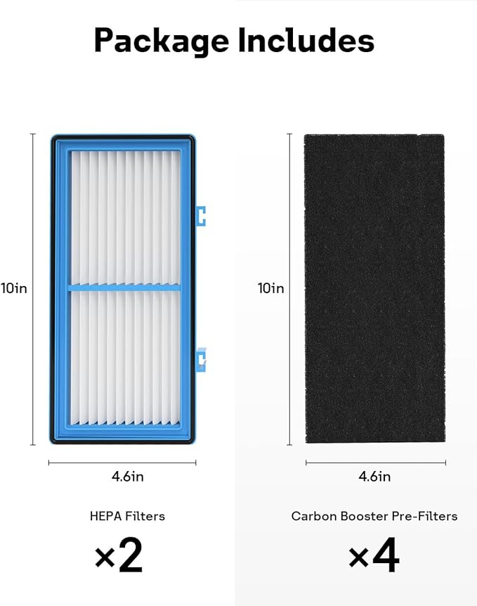 Aer1 Filter Replacement for Holmes Air Puri-fiers, HAPF30AT(4 True HEPA Filters + 8 Carbon Booster Filters), 12 pack