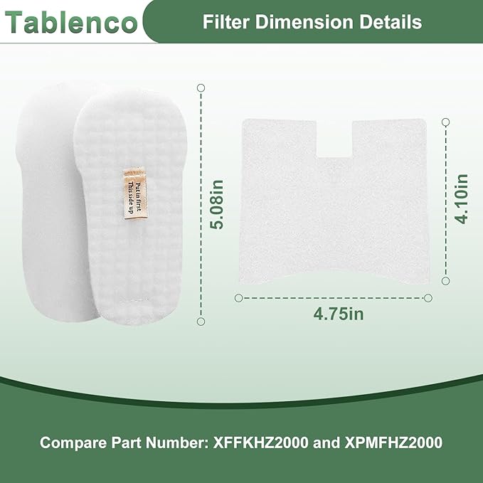 for Shark HZ602 Filter Replacement Ultralight Pet Pro Corded Stick Vacuum and HZ2002 Vertex DuoClean PowerFins fit HZ2000 HZ251 HZ250 HH200 HH202 XFFKHZ2000 XPMFHZ2000 6 Foam Felt 6 Kit