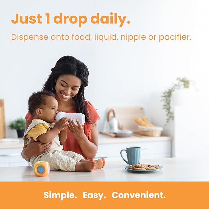 Organic Vitamin D Drops for Babies, Infants & Toddlers | Plant-Based, 400 IU Baby Vitamin D3 Liquid Supplement | Supports Healthy Growth, Bones, Heart & Immune Health for Newborns (2-Pack)
