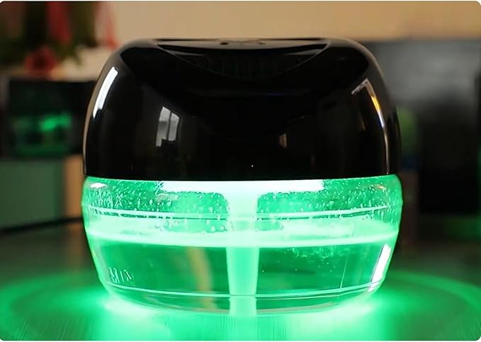 Water-Based Purifier Air Washer, Air Revitalizer & Freshener, Air Fresher with 7 LED Color Changing Light for Rooms (DarkYellow)