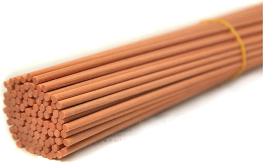 100 Pieces Fiber Reed Diffuser Replacement Refill Sticks (8" x 3mm, Light Brown)