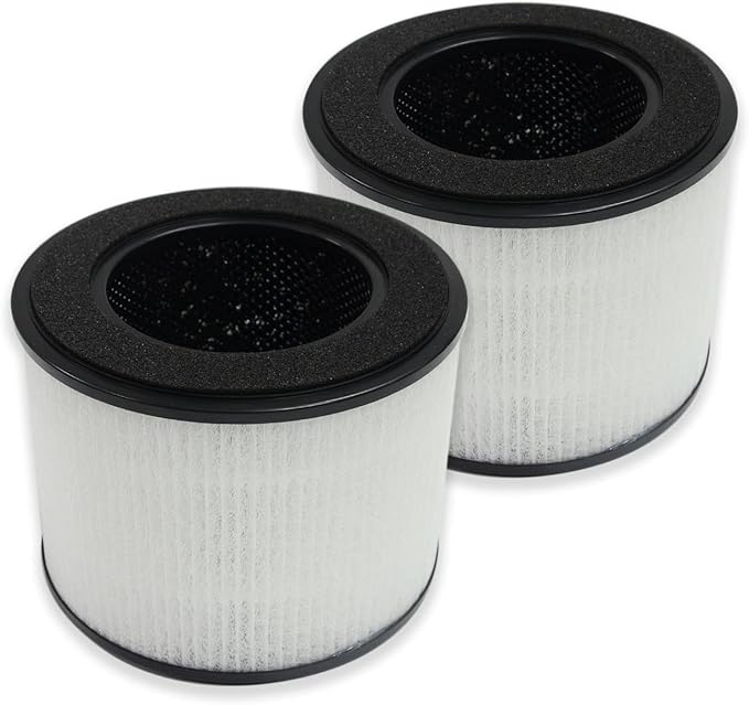 PUREBURG Replacement Filter Compatible with HIMOX H02 & TechCare TC-6020B Air Purifiers,2-Pack H13 HEPA 4-Stage Filtration Activated carbon Air Clean Voc Dust