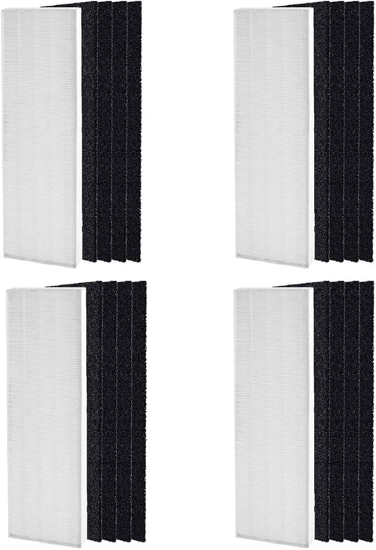 Nispira AeraMax 90 100 DX5 DB5 Filter Replacement for Fellowes Aeramax Air Purifier Part 40101701 9287001 9324001, True HEPA Activated Carbon 4 Sets