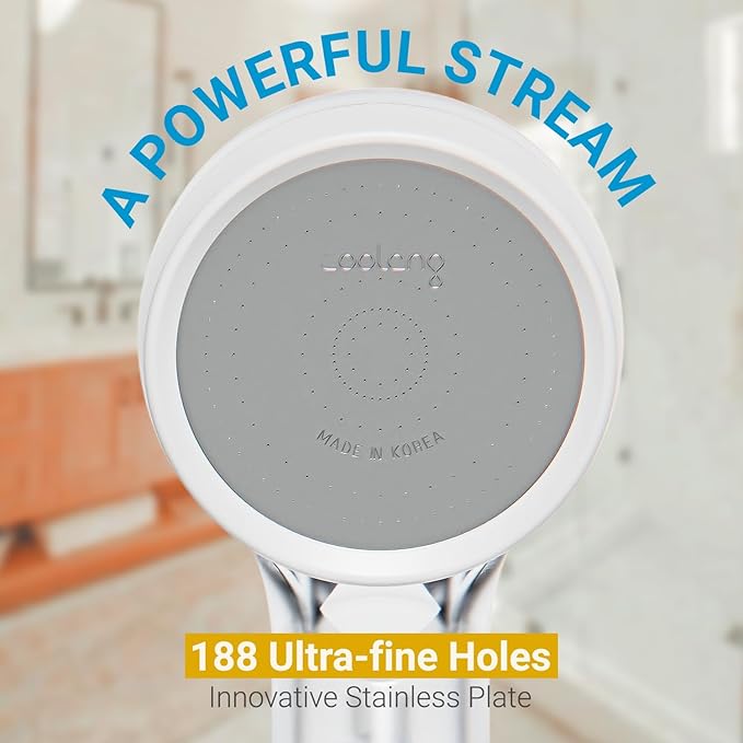 One Shower Head - CEC-certified, High-Pressure, Low Flow, Water Purification, Dual Filtrations *Note:Hose and bracket not included. Purchase separately!
