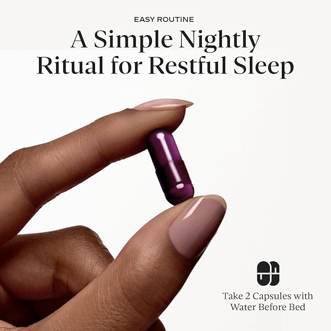 SAKARA Night Service Sleep Support Capsules – Natural Sleep Aid with Magnesium Glycinate, GABA & 5-HTP for Calming, Deep Rest, Better Sleep & Muscle Relaxation – Non-Habit Forming– 60 Capsules