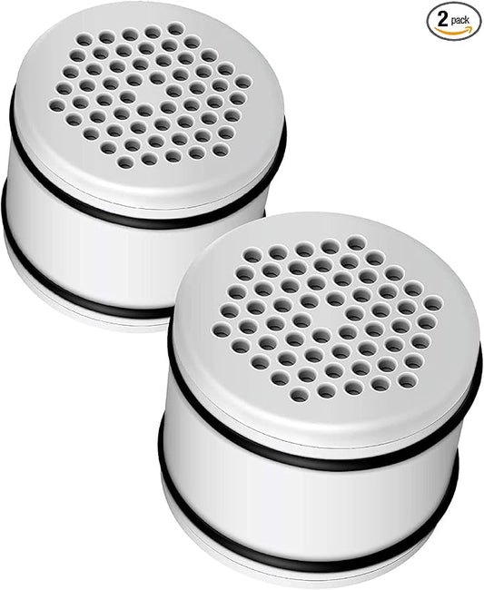 Waterdrop WHR-140 Shower Filter Replacement for Culligan® WHR-140, WSH-C125, ISH-100, HSH-C135, Shower Head Water Filter, with Advanced KDF Filtration Material, Pack of 2