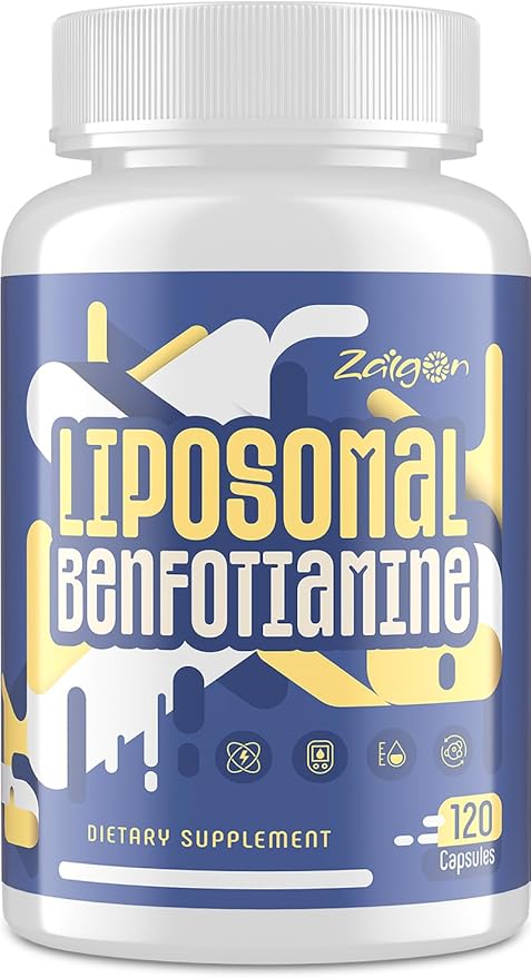 Zaigon Benfotiamine Vitamin B1 600mg, Thiamine B1 Supplement for Women & Men, VIT B1 Fat Soluble for Glucose Metabolism & Nerve Support with Alpha-Lipoic Acid, Gluten Free (120 Vegan Capsules)