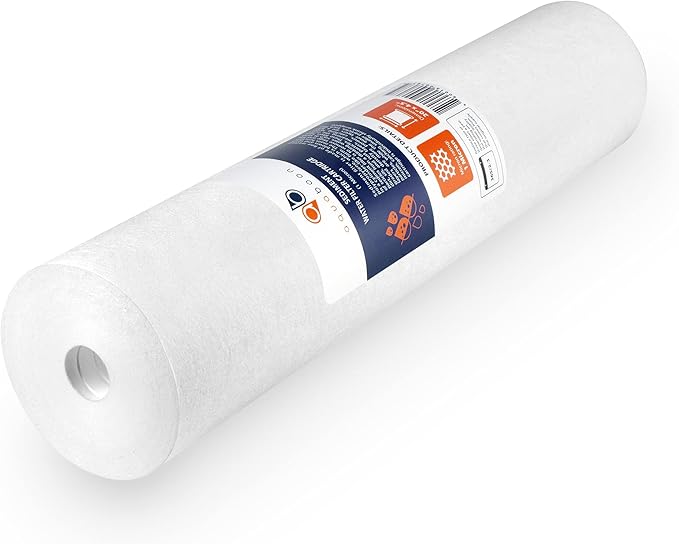 Aquaboon 1 Micron 20" Sediment Water Filter Replacement Cartridge | Whole House Sediment Filtration | Compatible with AP810-2, SDC-45-2005, FPMB5-20, P5-20, FP25B, 155358-43, 2 Pack
