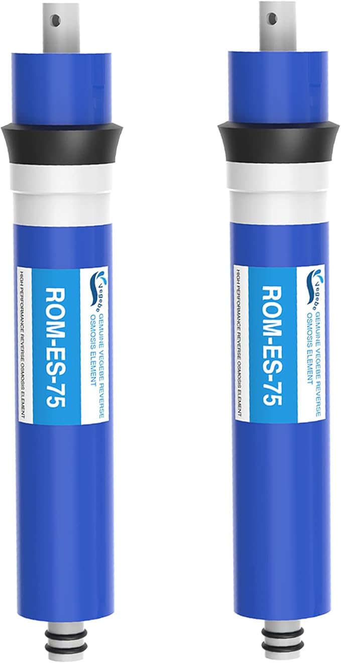 75 GPD RO Membrane Filter 12"x1.8" Reverse Osmosis Membrane Element Replacement Fits Under Sink RO Drinking Water Filter Filtration Purifier System, 2 Pack