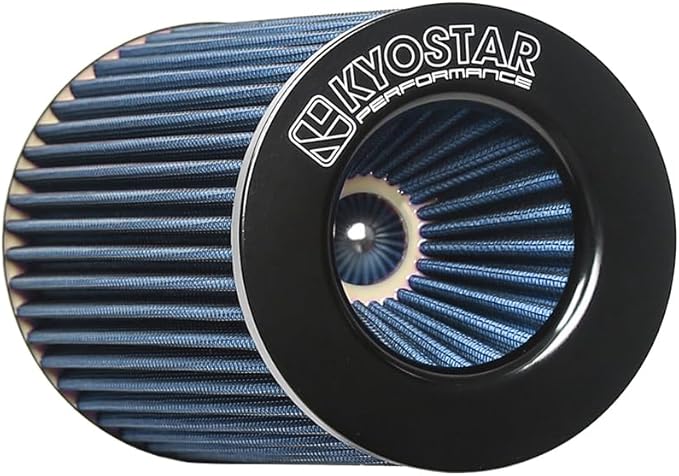 3/3.5/4inch Inlet Cold Air Intake Cone Replacement Performance Washable High Flow Dry Air Filter (BLUE)