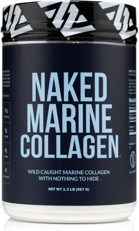 NAKED Marine Collagen Peptides Protein Powder - Unflavored - from Wild Caught Cod - Paleo Friendly, Non-GMO, Soy-Free, Gluten-Free - 47 Servings
