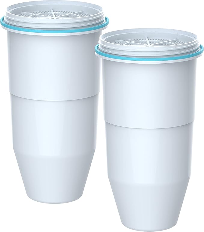 Filterlogic Water Filters, Reduce TDS, Compatible with ZeroWater® Pitcher and Dispenser, NSF/ANSI 372 Certified, Reduce Chlorine, and More (Pack of 2)