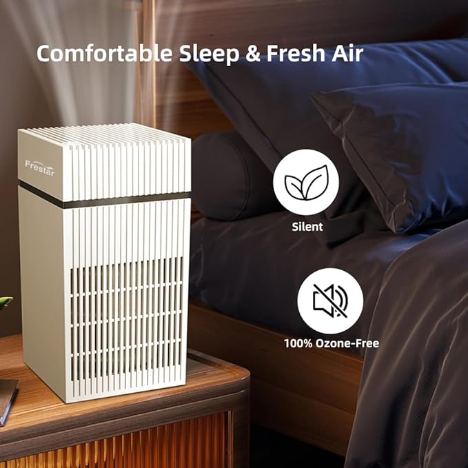 Desktop Air Purifiers for Office, Desk, Small Room, Bedroom, Home, Office, HEPA Air Purifier for Pollen Dust, Odor, No Adapter (White)