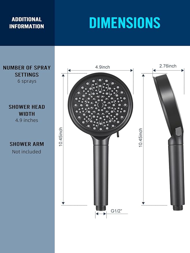 Cobbe Handheld Filtered Shower Head - Filters >99% Chlorine - Advanced 2.0 Carbon System - Water Softening Beads for Hard Water - Relieves Dry, Itchy Skin - Matte Black