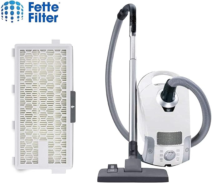 Fette Filter - HEPA Filters Compatible with Miele AirClean SF-HA 50 Filter for Model # S4, S5, S6, S8, S8000, S8999, S6000, S6999, S5000, S5999, S4000, S4999, Complete C2 & C3 (Pack of 4)