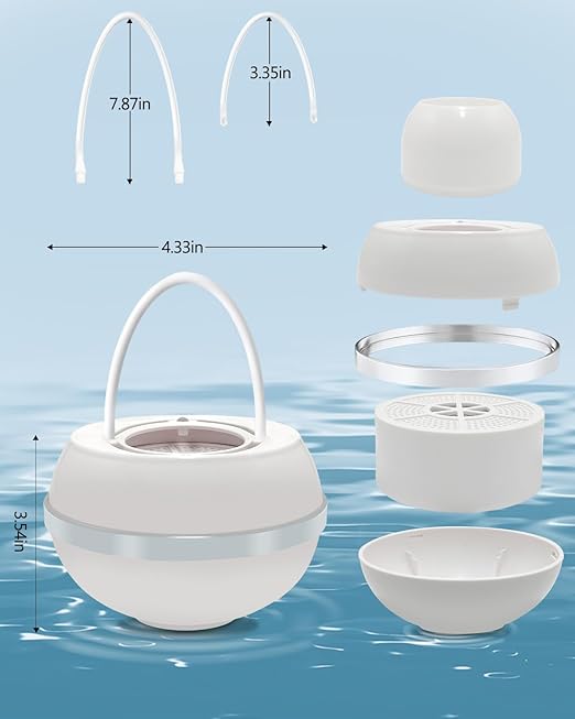 Bath Water Filter for Tub Faucet - 8 Stages Bathtub Ball Filter for Bathroom Sink, 2500 Gallons Shower Hard Water Softener to Remove Contaminants, Chlorine, Fluoride, Improve Skin,Hair,Nails Health