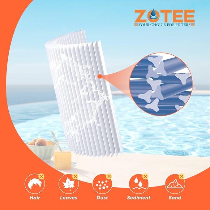 ZOTEE Pool Filter Cartridge Unicel C-9419, Filbur FC-0688 SP200, Predator 200 PENTAIR Clean & Clear 200 PAP200, 59054400, Pure N Clean PC-0688, R173217, 1 Pack