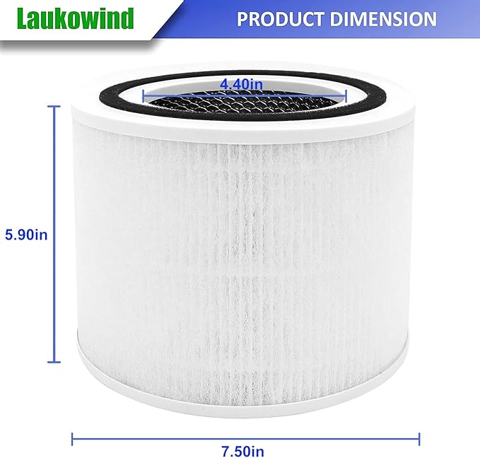 2 Pack Replacement Filtes Air Purifier for LEVOIT Core P350 P350-RF, 3-in-1 True Filter with Activated Carbon & ARC Formula, Odor Eliminator for New Fine Non-Woven Fabric Pre-Filter, White