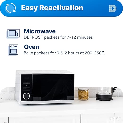 10gm Pack of 20 Dry&Dry Premium Pure & Safe Silica Gel Packets Desiccant Dehumidifier - Rechargeable Paper(FDA Compliant)