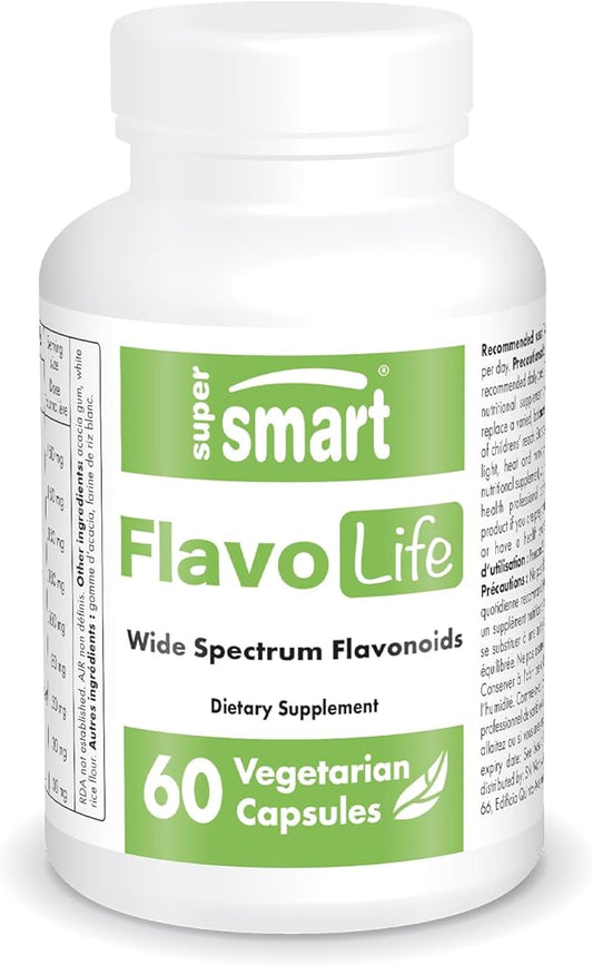 Supersmart FlavoLife (Flavonoid Complex Supplement) - with Luteolin, Myricetin, Fisetin, Rutin, Quercetin, EGCG, Apigenin, Hesperidin | Non-GMO & Gluten Free - 60 Vegetarian Capsules