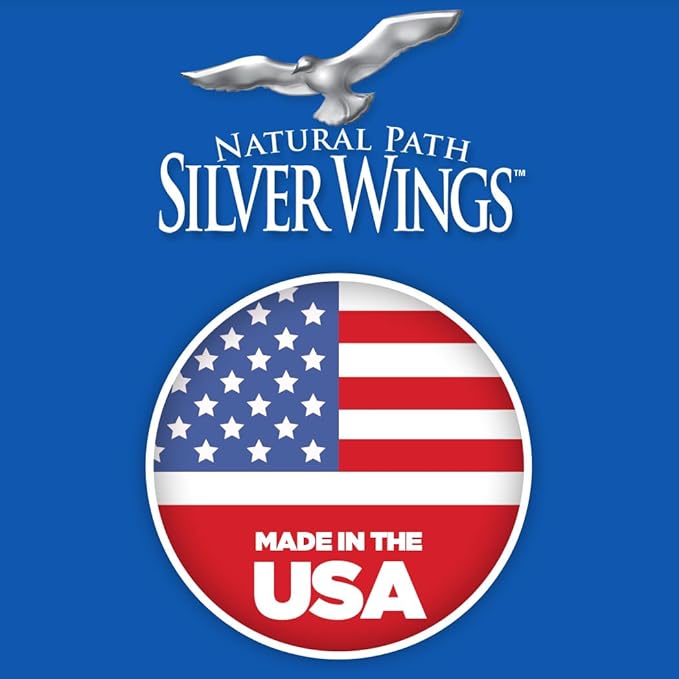 Natural Path Silver Wings Colloidal Silver 500ppm (2,500mcg) Immune Support Supplement 16 fl. oz.