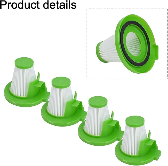 Replacement Filters for Ionvac ZipVac for 3-in-1 Corded Upright Handheld Floor and Carpet Vacuum, 4 PCS HEPA Filter, Vacuum filter replacement