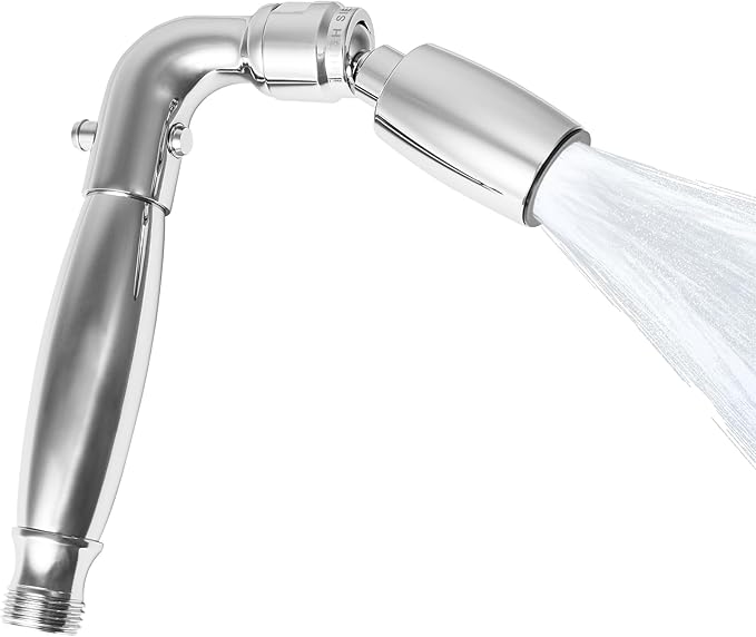 High Sierra® Solid Metal Handheld Shower Head, Lead-Free, with Built-In Trickle Valve. Shower Hose and Holder Not Included. Low Flow 1.25 GPM. Polished Chrome