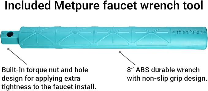 Non-airgap RO Faucet Reverse Osmosis Drinking Water Filtration System Water Dispenser Spout (Stainless Steel). Vase Style with Faucet Wrench RO-FW148. NSF Certified.