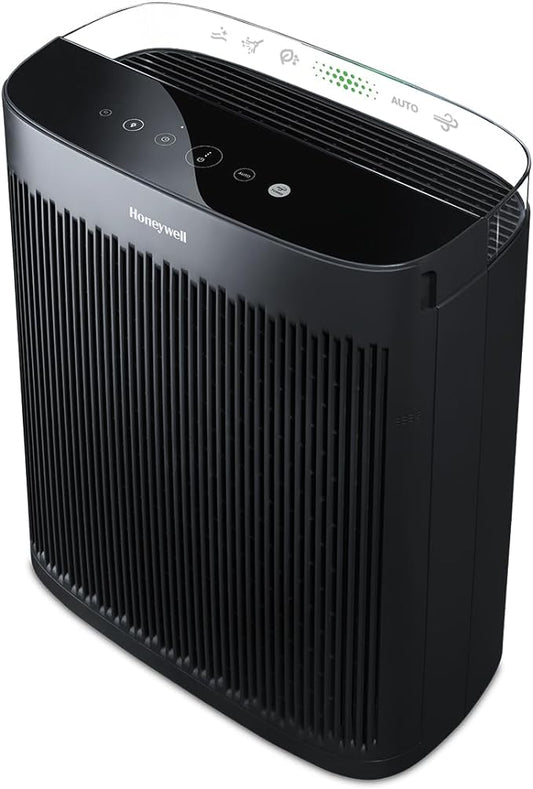 Honeywell HEPA Air Purifier for Home, Large Rooms Up To 1700 ft² in 1 hr, Air Quality Indicator, Auto Mode, Reduces Allergens, Dust, Pollen, Smoke, Pet Dander, Black, HPA5200