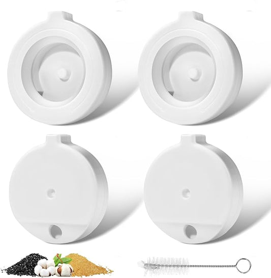 4 Pack Replacement Filters for 3.6L/4.6L/6L/8L Gravity Pet Water Dispenser, YOIHABV Dog Water Filter Replacement, Triple Filtration Pet Fountain Filter, Water Feeder Filter for Cat and Dog(1 Brush)