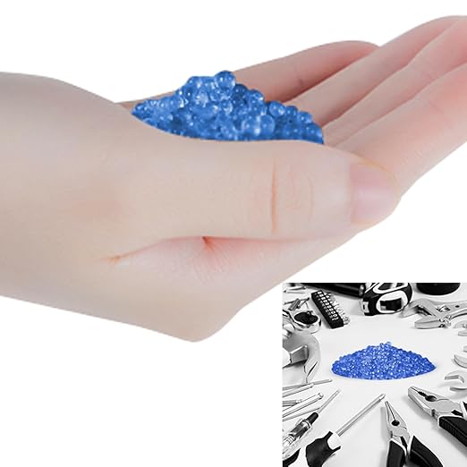 [Net Weight 24LBS] Blue Indicating Silica Gel Beads Desiccants - Rechargeable Desiccant Beads Silica Beads (Blue to Pink, 3 Packs of 8LBS)