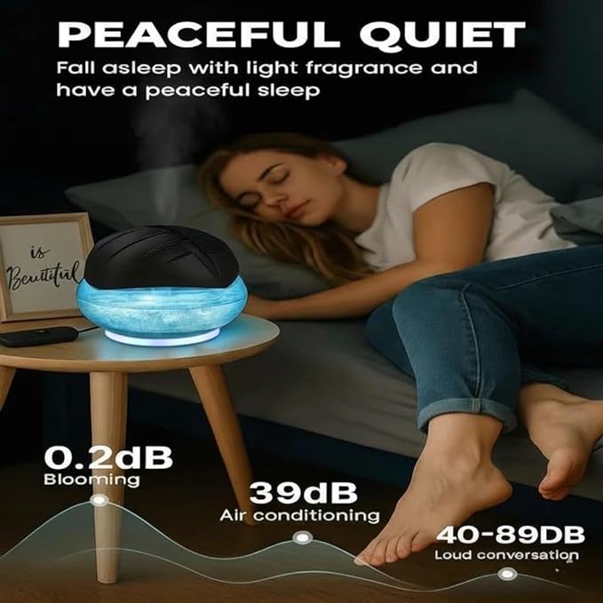 Air Purifier (White) - Water Filter Air Washer For Home and Office - Essential Oil Aroma Diffuser With LED Night light - Small Air Cleaner For Smoke and Pets (White)