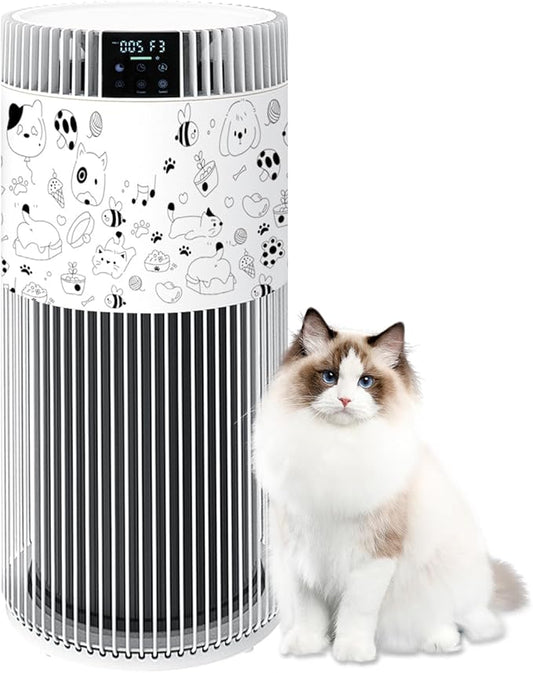 Air Purifier for Home Bedroom up to 1300 ft², HEPA Air purifier with PM 2.5 Display for Home Pets with Washable Pre-Filter, Pattern