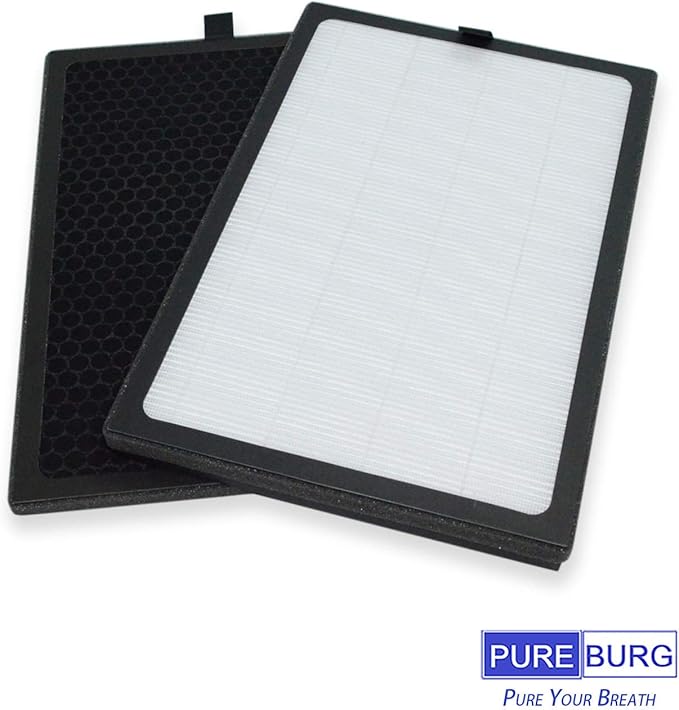 PUREBURG Replacement HEPA filter Set Compatible with Bluemyst Air Purifier,BA1180WK