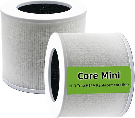 2 Pack Replacement Filter Compatible with Levoit Core Mini Air Purifier,3-in-1 High Efficiency H13 True Hepa Filter for Levoit Core Mini-Rf Replacement Filter