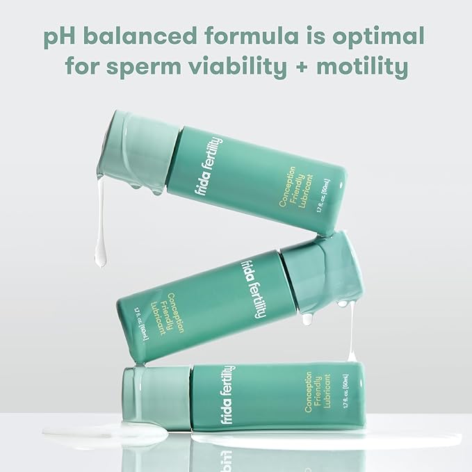 Frida Fertility Lubricant, Conception-Friendly Water Based Lube for Family Planning and Pregnancy Support, Sperm and pH Balance Safe, Natural Hydration, Stain Free and Non-Sticky, 1.7 Fl Oz