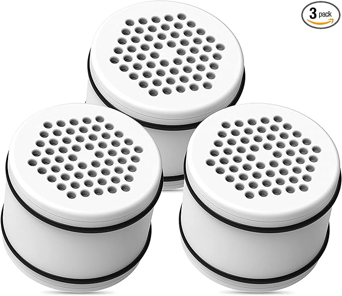 Waterdrop WHR-140 Shower Filter Replacement for Culligan® WHR-140, WSH-C125, ISH-100, HSH-C135, Shower Head Water Filter, with Advanced KDF Filtration Material, Pack of 3
