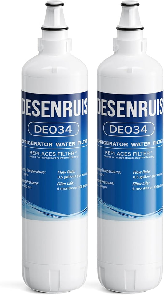 7012333 Compatible with Sub-Zero 7012333 Ice Maker Water Filter, Sub-ZeroUC-151, UC-15I, UC-15IO, UC-15IP, UC-15,UC-151P, Improves the Smell and Taste of Water, Pack of 2, By DESENRUIS