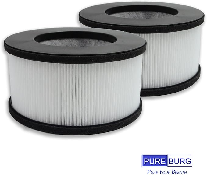 PUREBURG Replacement Filter Compatible with Bulex AF-3222 Air Purifier, 2-Pack H13 HEPA Activated Carbon 2-in-1 4-Stage Filtration Air Clean Dust VOCs