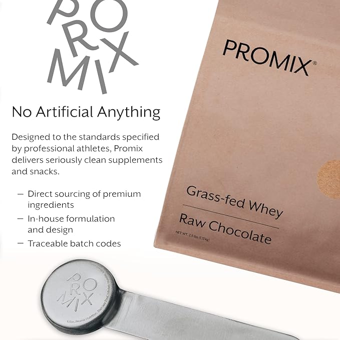 ProMix Nutrition Whey Protein Powder, Raw Chocolate - Grass-Fed - ­Post Workout Fitness & Nutrition Shakes, Smoothies, Baking & Cooking Recipes - Gluten-Free & Keto-Friendly - 5 Pound (Pack of 2)