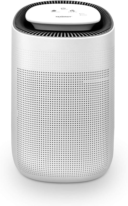 Tenergy Sorbi 1000ml Air Dehumidifier w/Purifying Function, True HEPA Filter, Auto Shutoff, Touch Control Adjustable Air Speed, Ultra-Quiet, Ideal for Closets & Bathrooms