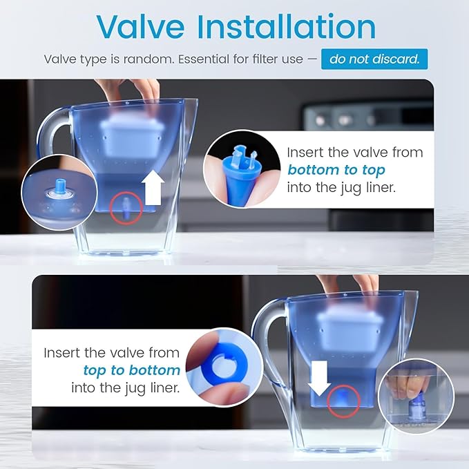 6 Packs Replacement for Brita® Mavea® Maxtra®, 105731, 1001122, NSF, TÜV SÜD Certified Pitcher Water Filter, AQUA CREST (NOT for Waterdrop's Pitchers)