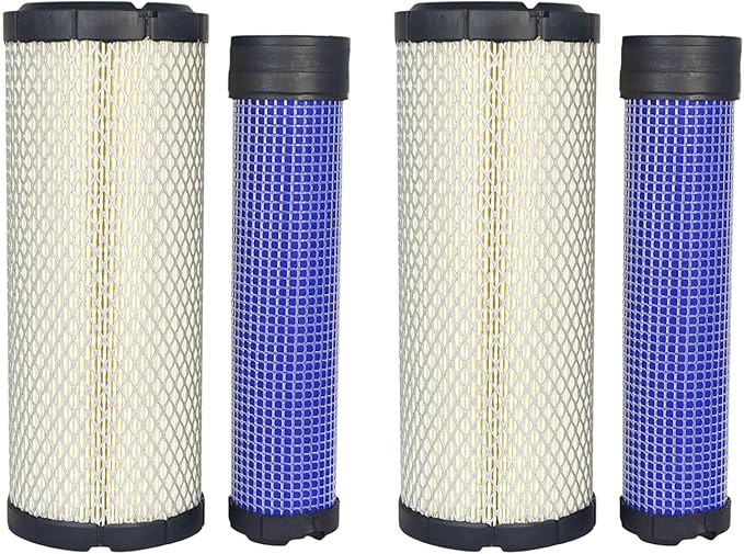 2X Outer Inner Air Filter Kit TA040-93230 TA040-93220 Compatible with Kubota L2500 L2800 L2900DT L3130 L3240 L3400 L4630 L4330 P821575 P822858 Compatible with Kawasaki 11013-7020 11013-7019