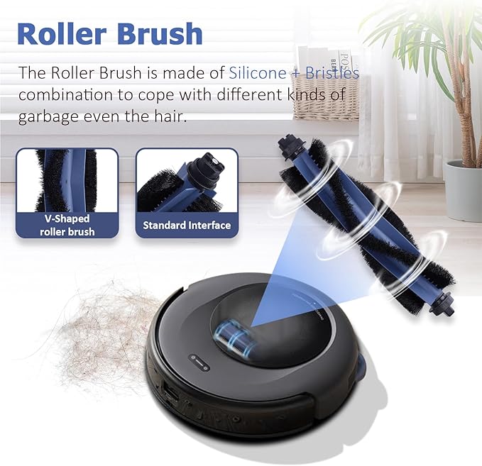 Replacement Parts Kit for eufy Omni C20 Robot Vacuum Accessories, 2 Roller Brushes, 4 Filters, 6 Side Brushes, 6 Mop Pads, 6 Dust Bags, 24 Pack