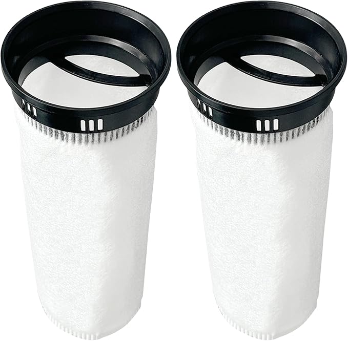2 Pack 4 Inch Ring Felt Filter Socks 200 μm Compatible with Waterbox Marine X 60.2, 90.3, and 110.4, 2 Pack Black Plastic Aquarium Felt Filter Bags, 4 Inch Diameter by 10.8 Inch Long